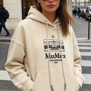 S'MaxMara  SMMANDREA Relaxed-Fit Long-Sleeve Hoodie